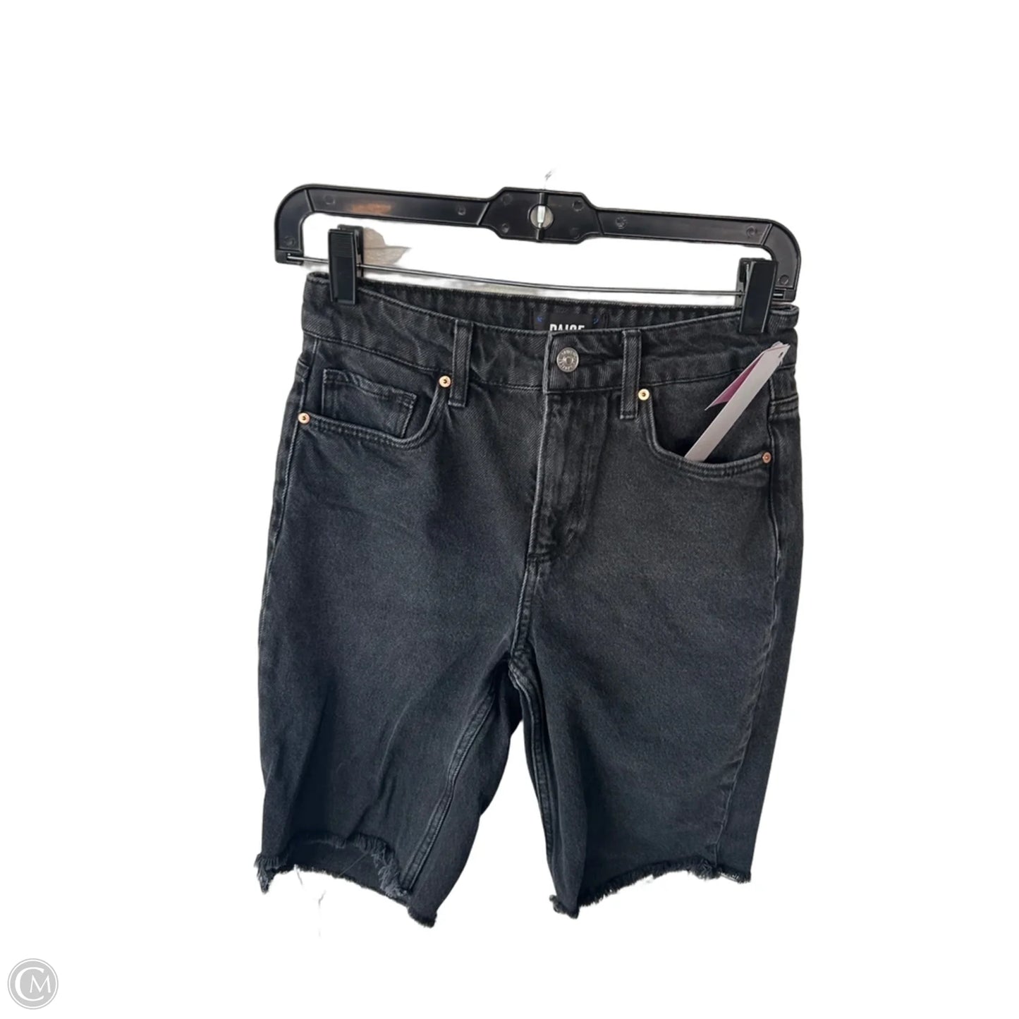 Shorts By Paige In Black Denim, Size: 0