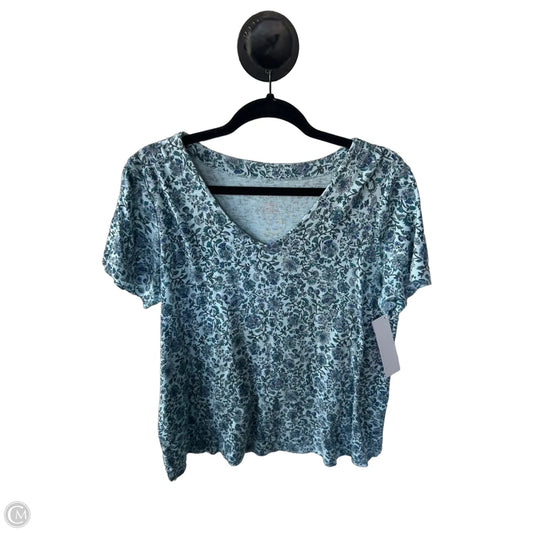 Top Short Sleeve By J. Jill In Blue & Green, Size: M