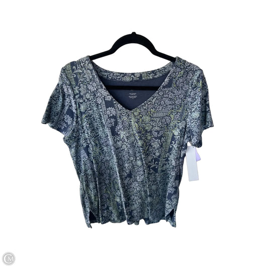 Top Short Sleeve By J. Jill In Blue & Purple, Size: M