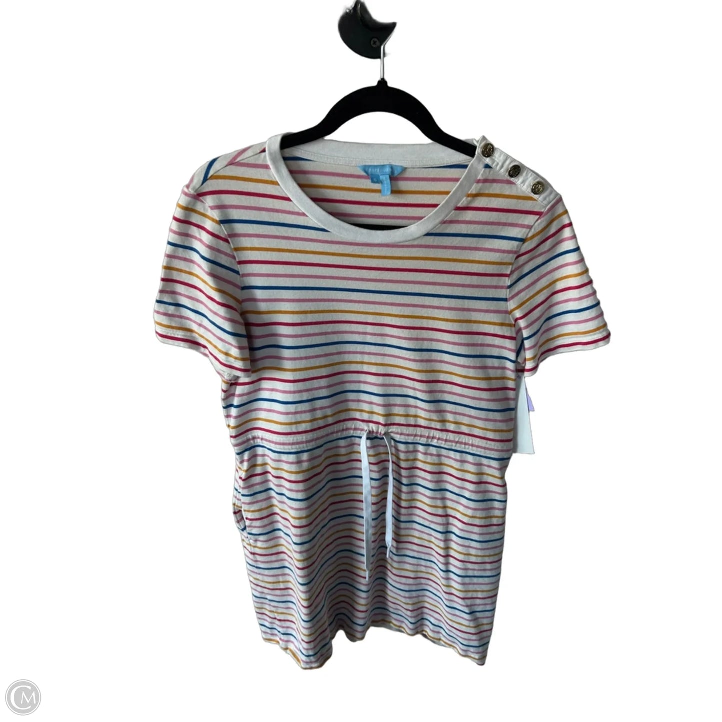 Dress Casual Short By Draper James In Cream & Pink, Size: S