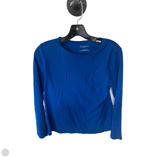 Top Long Sleeve Basic By Talbots In Blue, Size: L