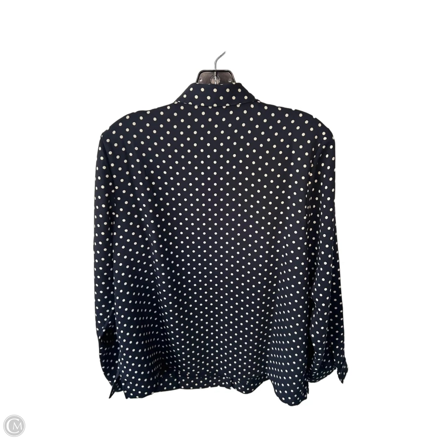 Top Long Sleeve By J. Jill In Blue & White, Size: M