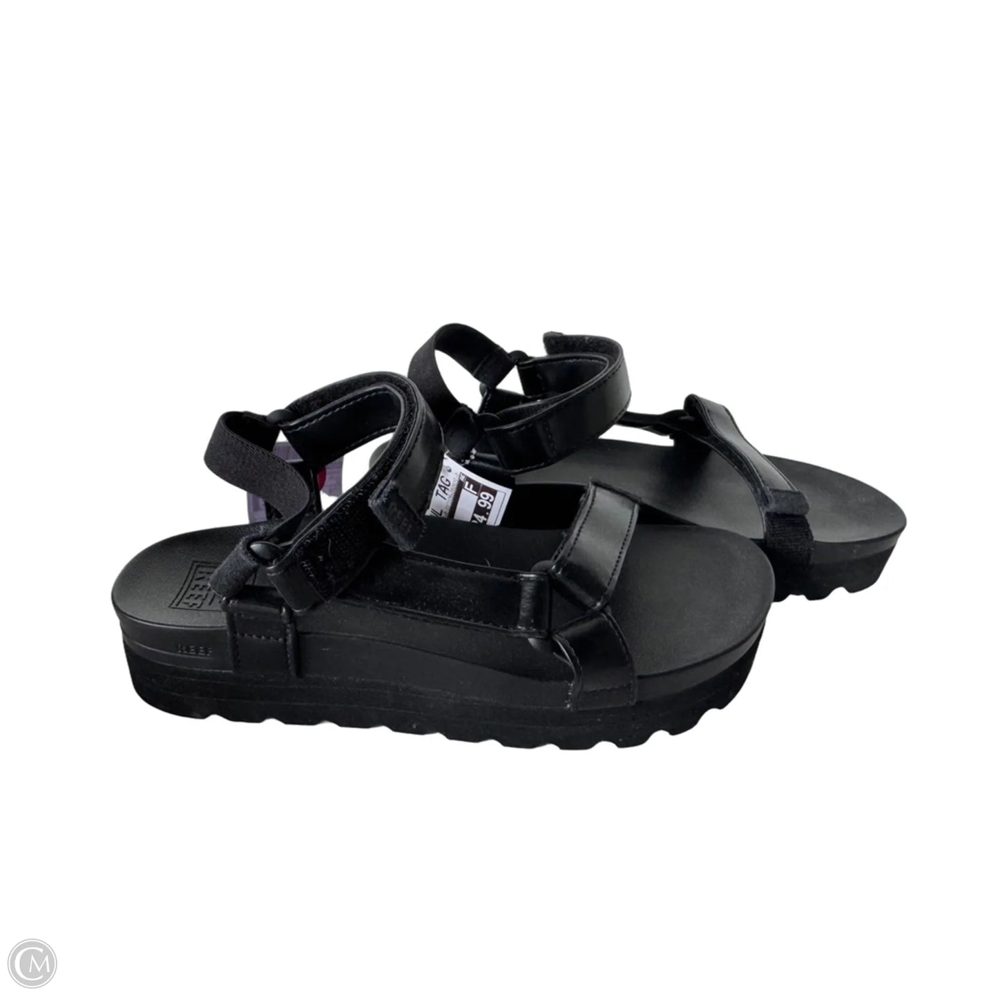 Sandals Flats By Reef In Black, Size: 8