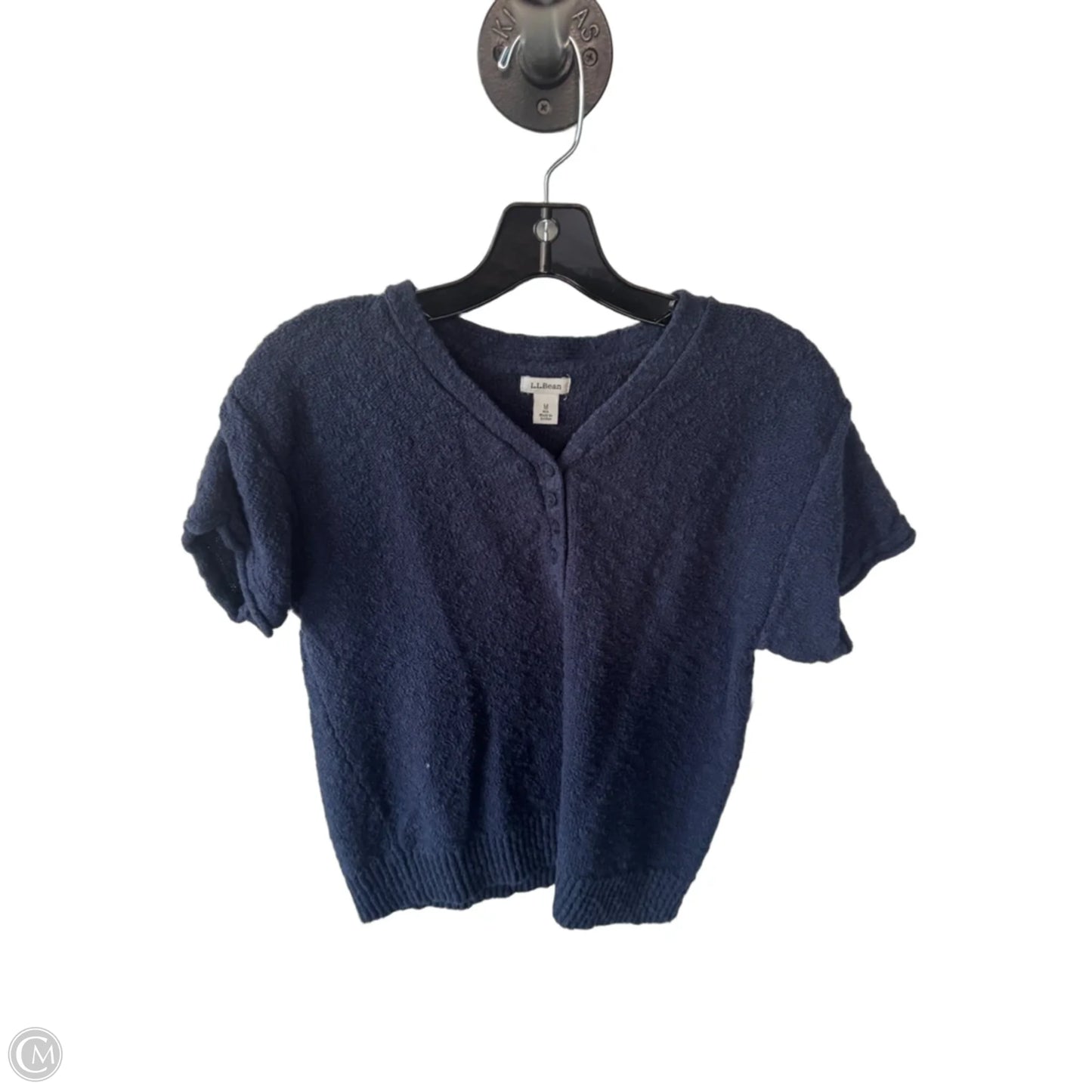 Sweater Short Sleeve By L.l. Bean In Blue, Size: M