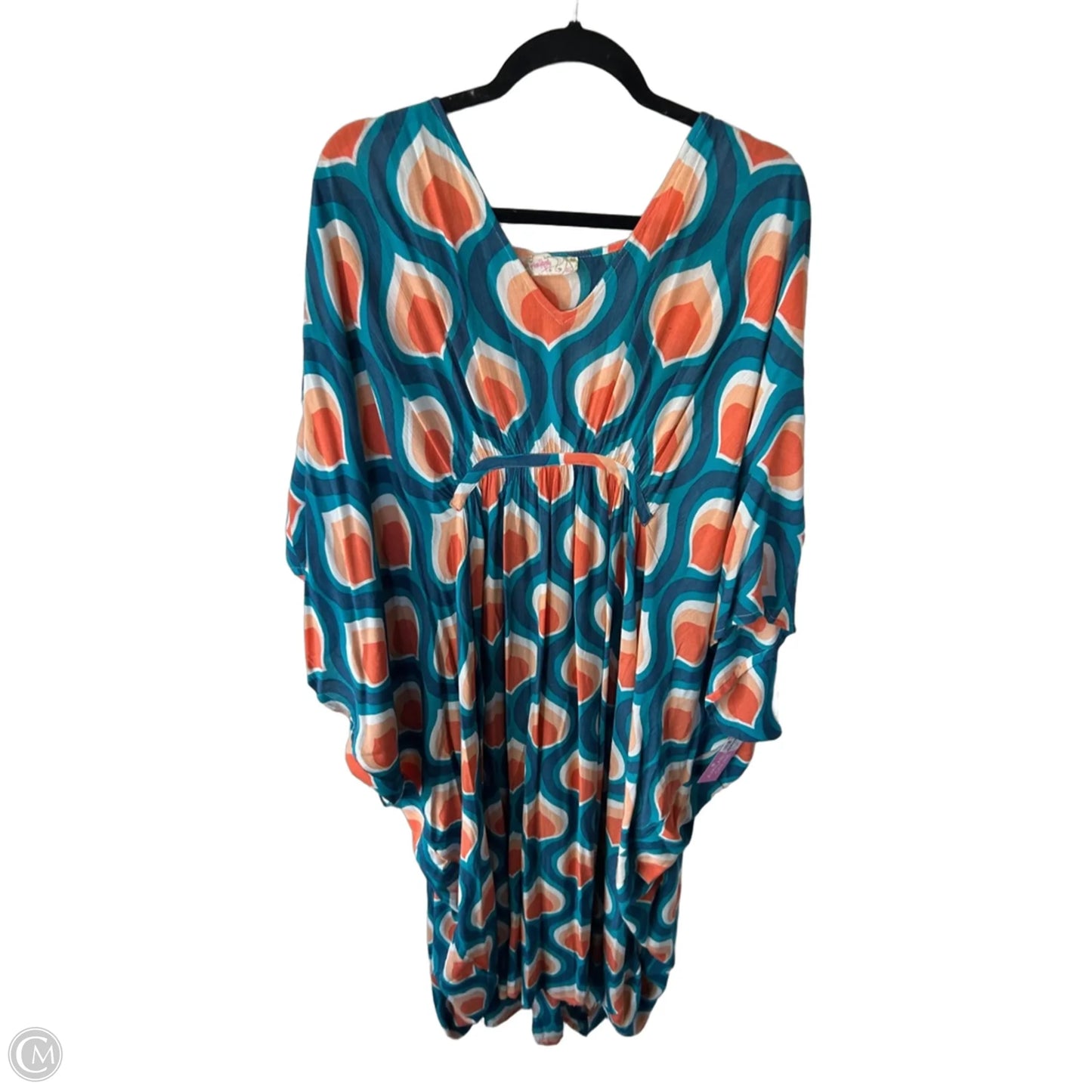 Dress Casual Maxi By Free People In Blue & Orange, Size: Osfm