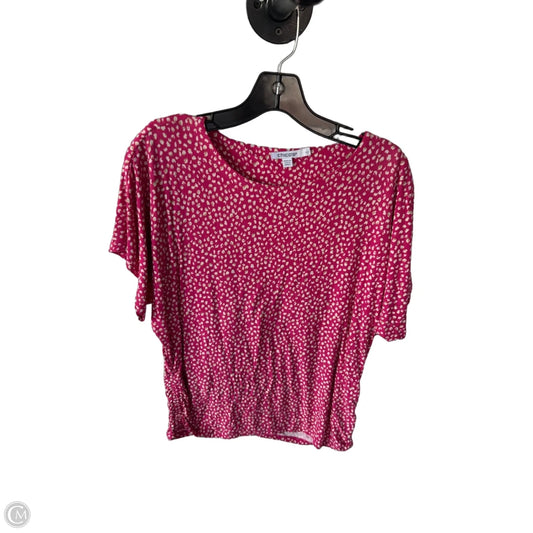 Top Short Sleeve By Chicos In Pink & Tan, Size: M