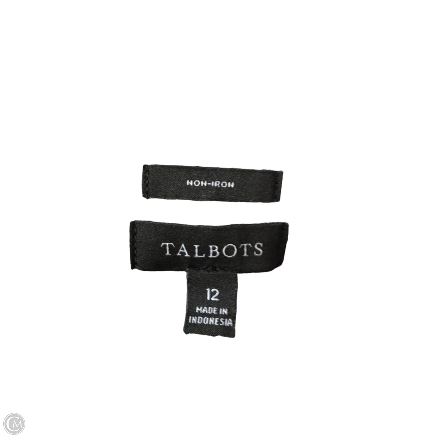 Top Long Sleeve By Talbots In Black & White, Size: L