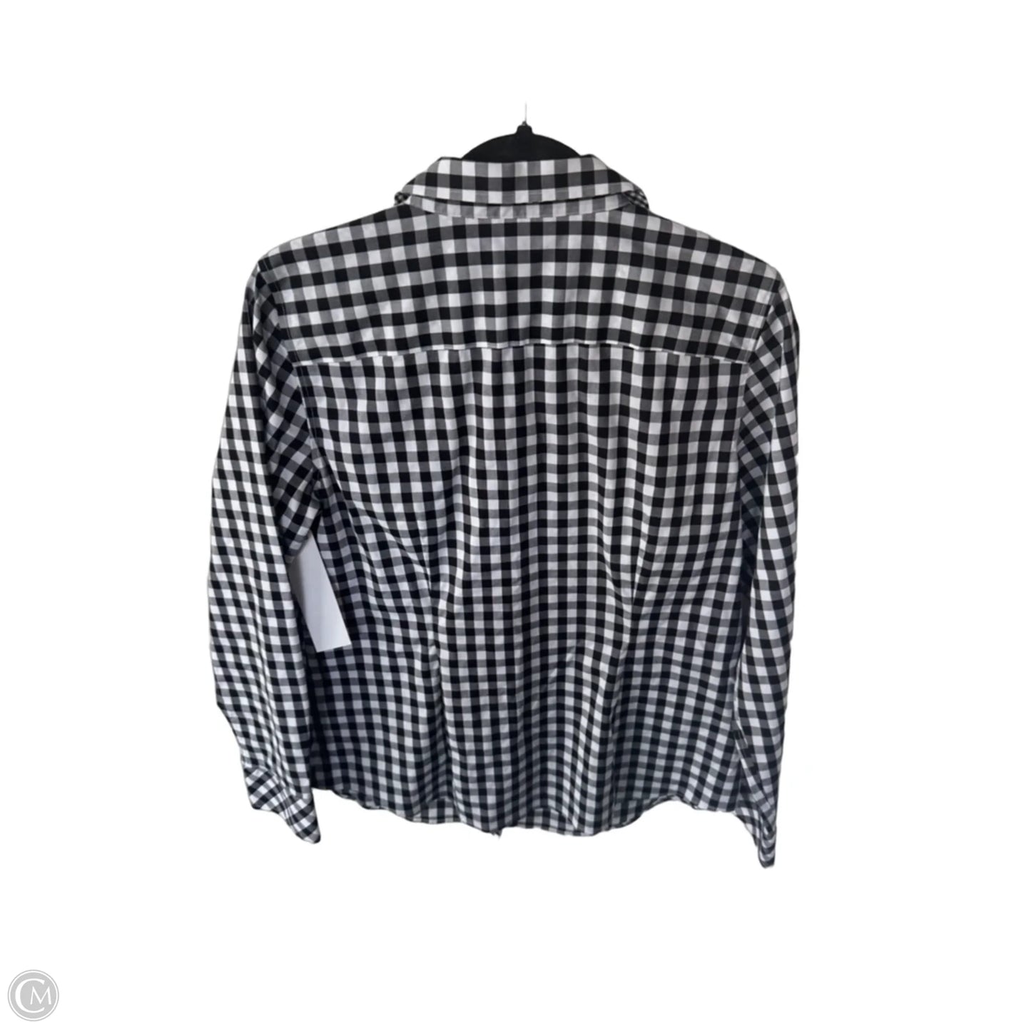 Top Long Sleeve By Talbots In Black & White, Size: L
