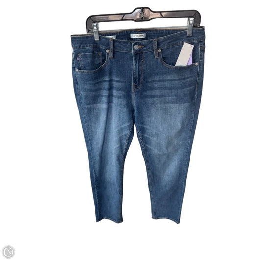 Jeans Boyfriend By Vigoss In Blue Denim, Size: 12