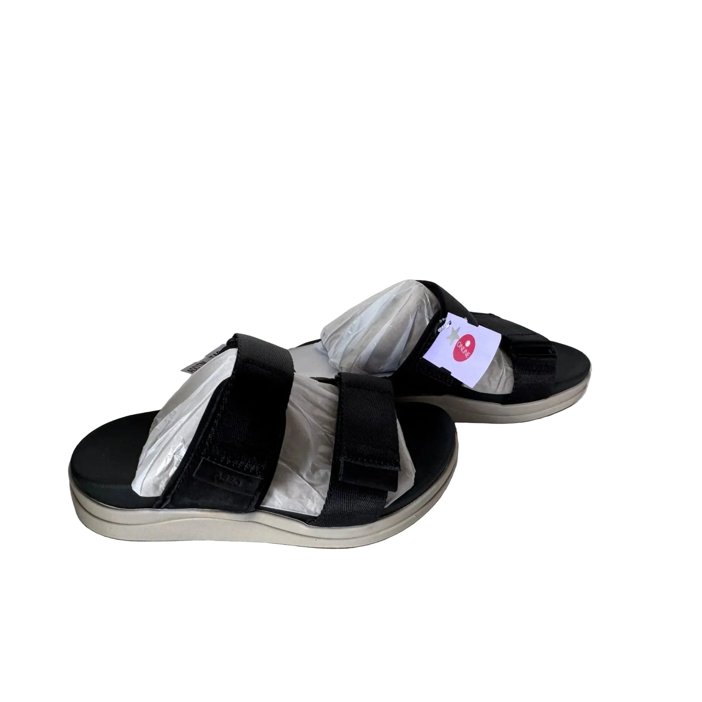 Sandals Flats By Abeo In Black & Tan, Size: 7