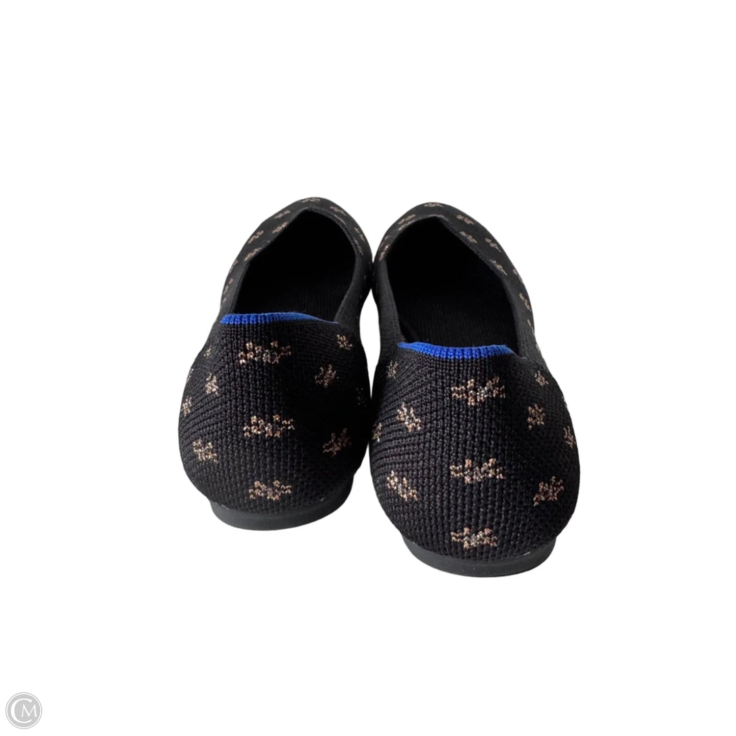 Shoes Flats By Rothys In Black & Gold, Size: 7