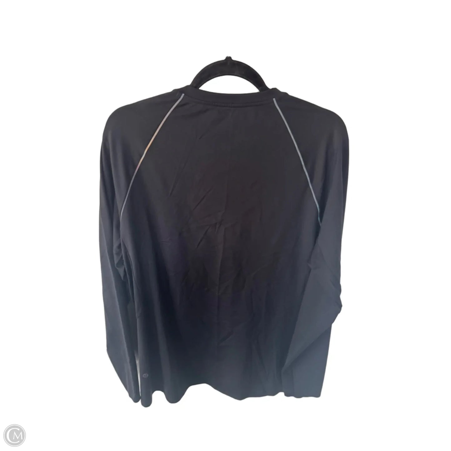 Athletic Jacket By Lululemon In Black & Grey, Size: L
