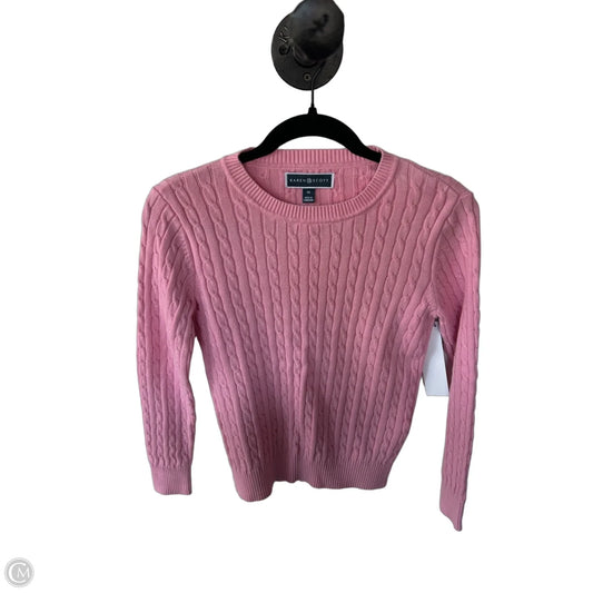 Sweater By Karen Scott In Pink, Size: Xs