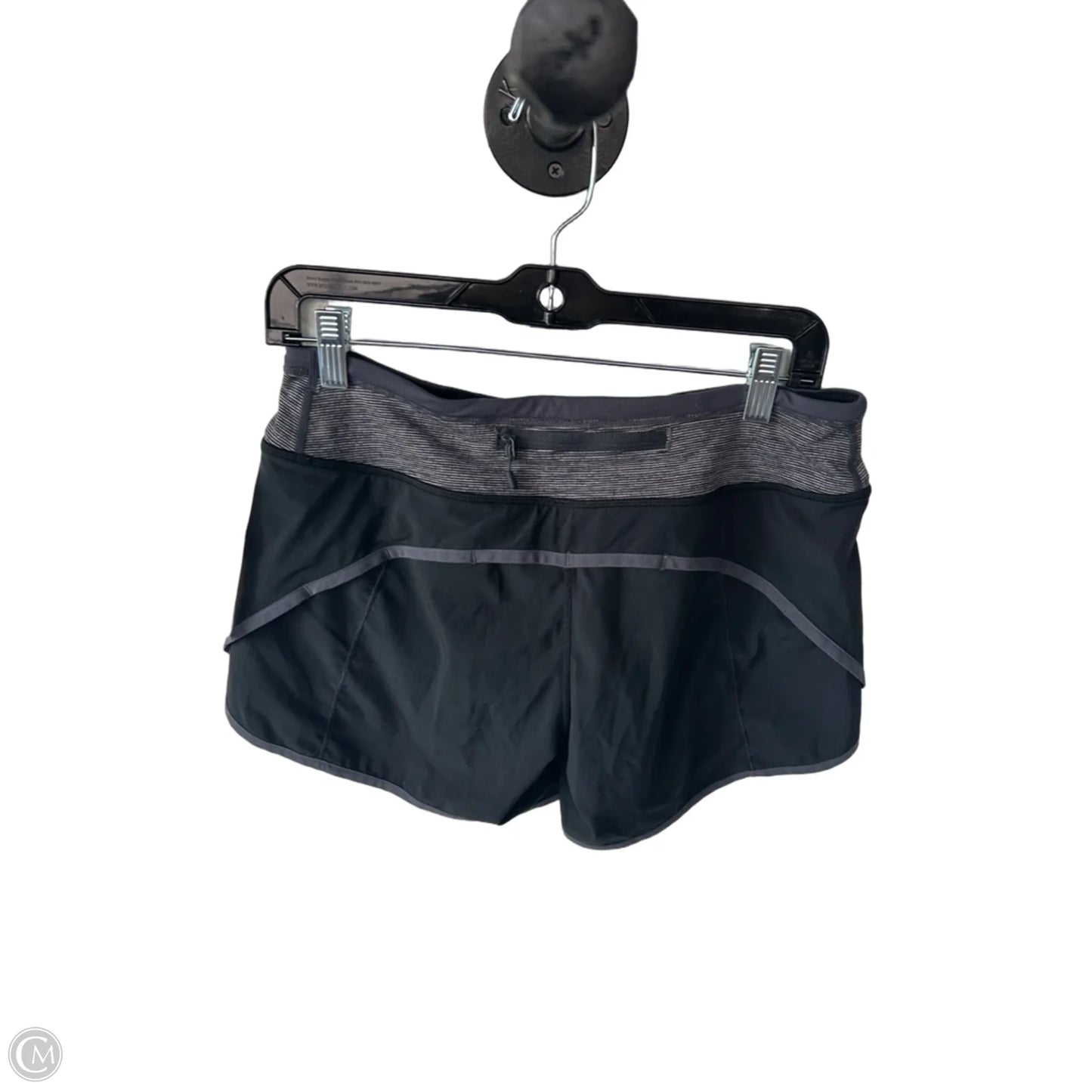 Athletic Shorts By Lululemon In Black & Grey, Size: 6