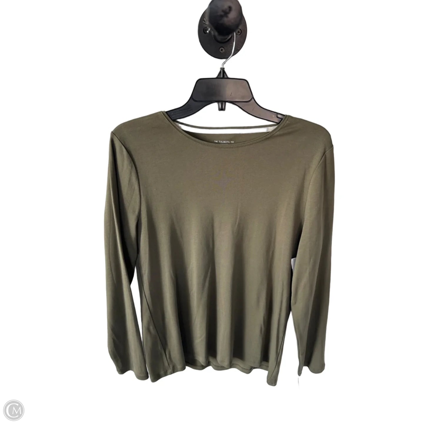 Top Long Sleeve Basic By Talbots In Green, Size: L