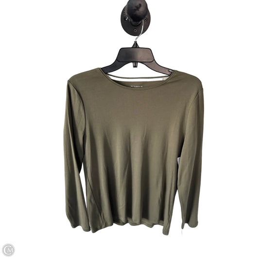 Top Long Sleeve Basic By Talbots In Green, Size: L