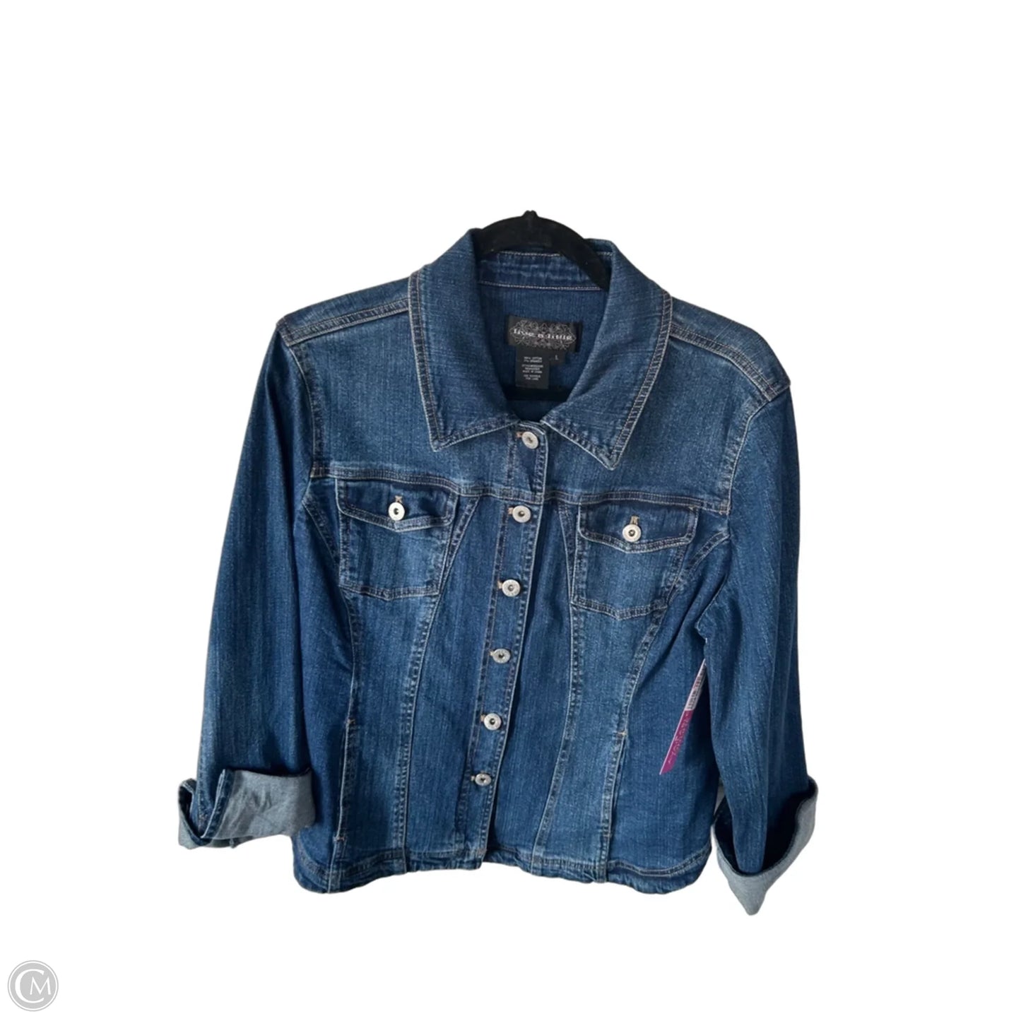 Jacket Denim By Live A Little In Blue Denim, Size: L
