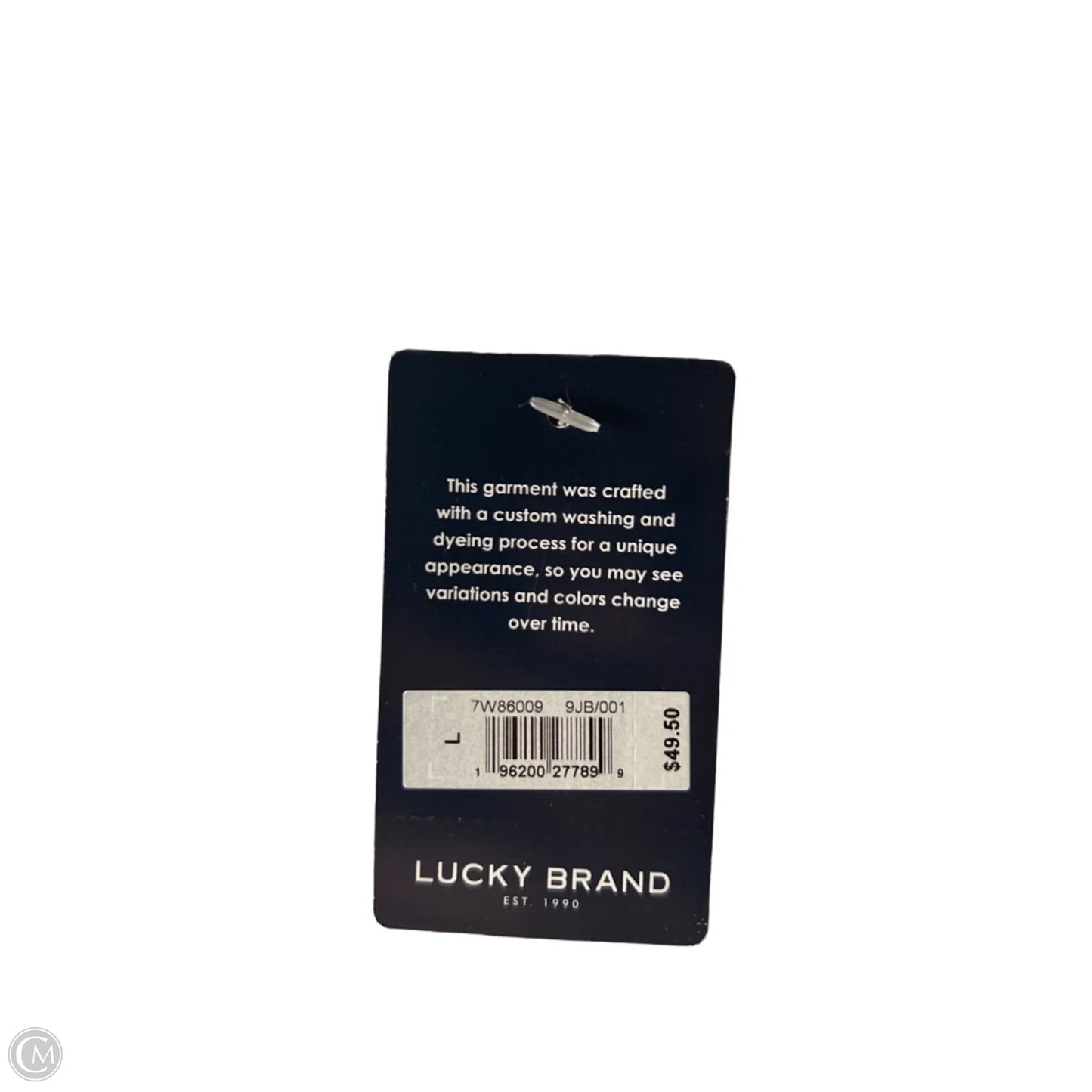 Top Short Sleeve By Lucky Brand In Grey & Pink, Size: L