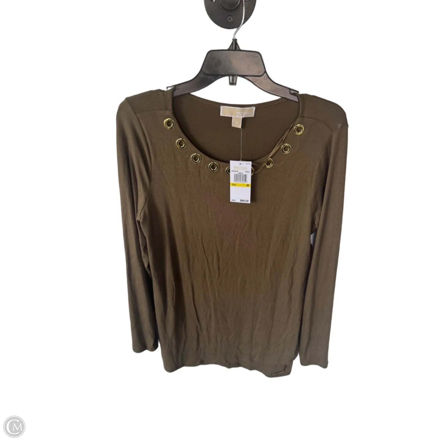 Top Long Sleeve By Michael By Michael Kors In Green, Size: M