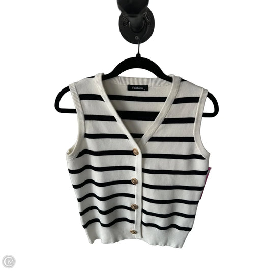Vest Sweater By Cme In Black & White, Size: S