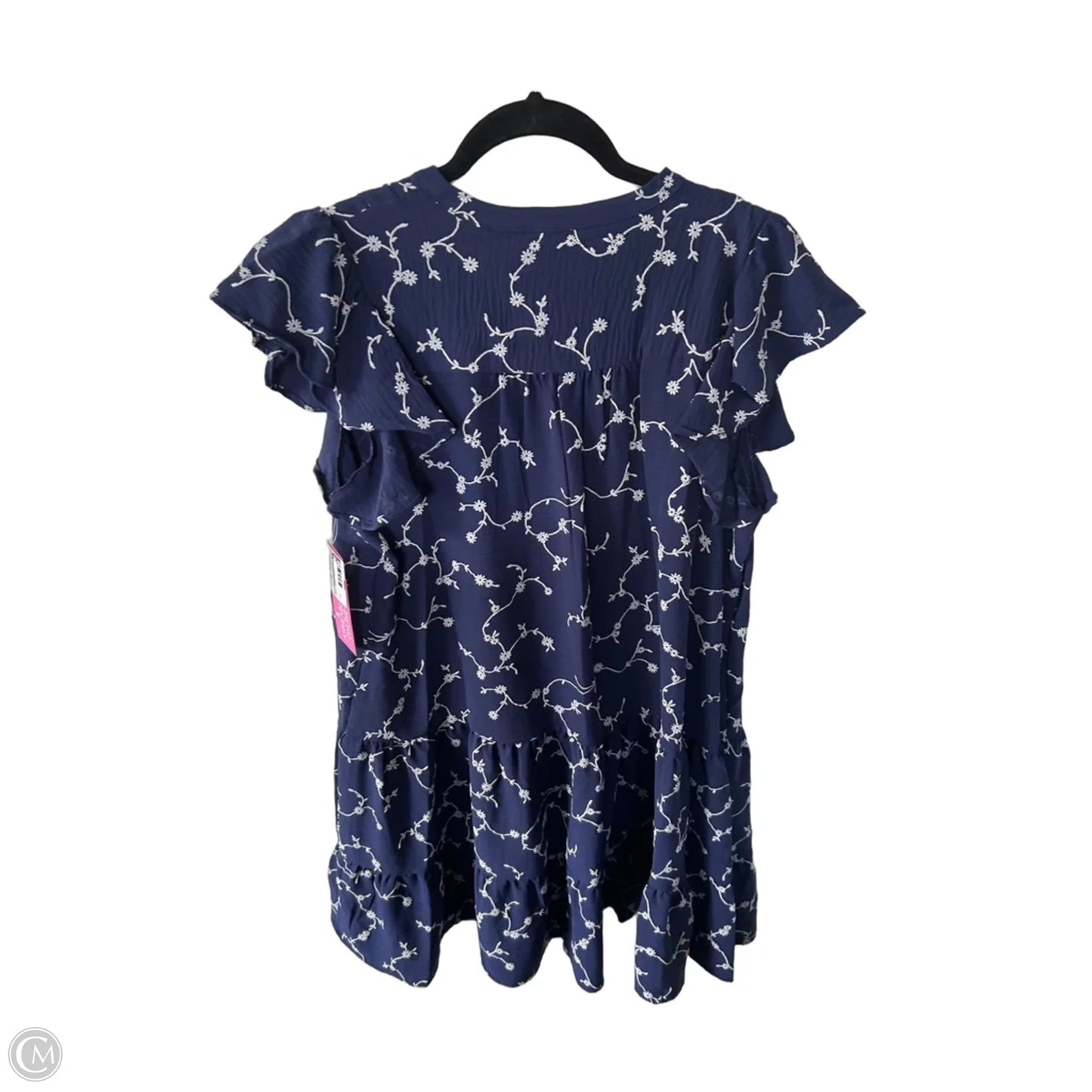 Dress Casual Short By Cece In Blue & White, Size: M