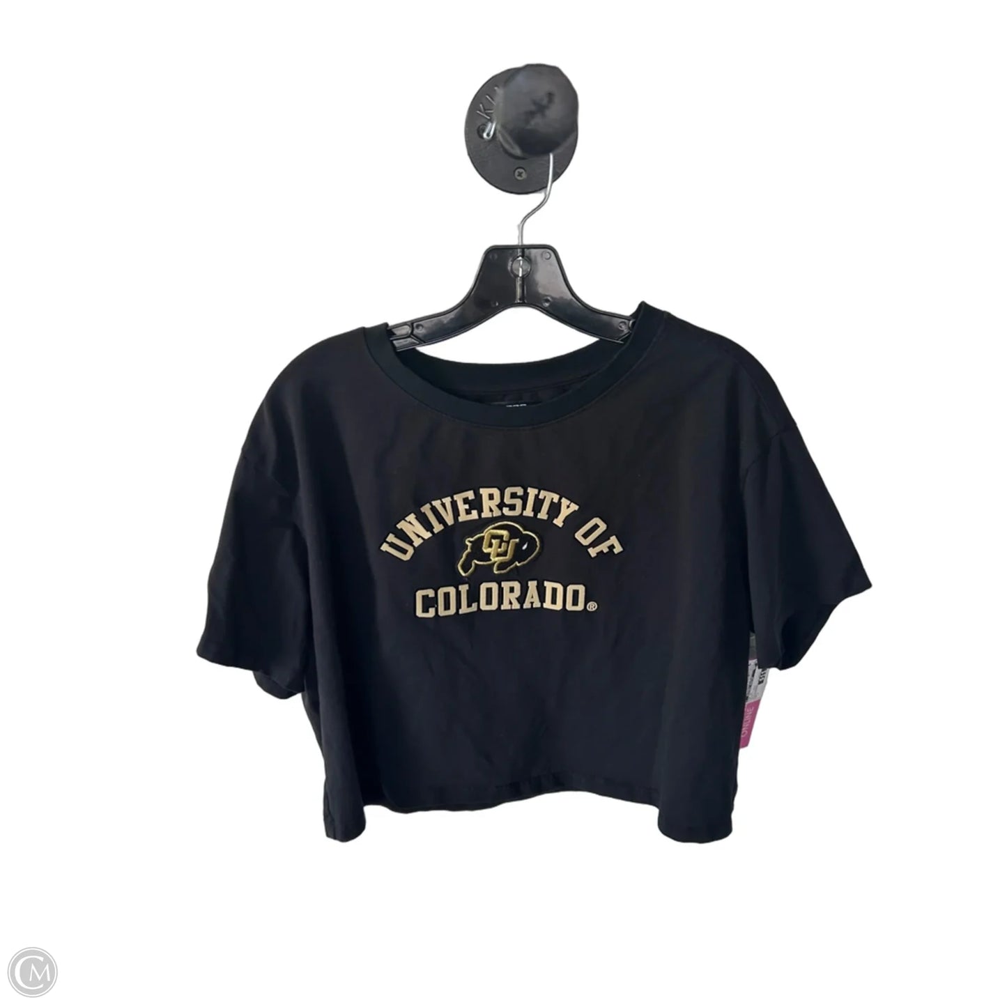 Top Short Sleeve By Clothes Mentor In Black & Gold, Size: L