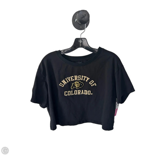 Top Short Sleeve By Clothes Mentor In Black & Gold, Size: L