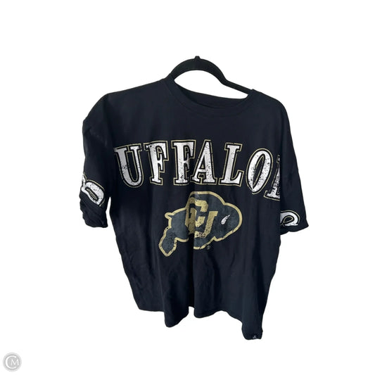 Top Short Sleeve By Clothes Mentor In Black & Gold, Size: S