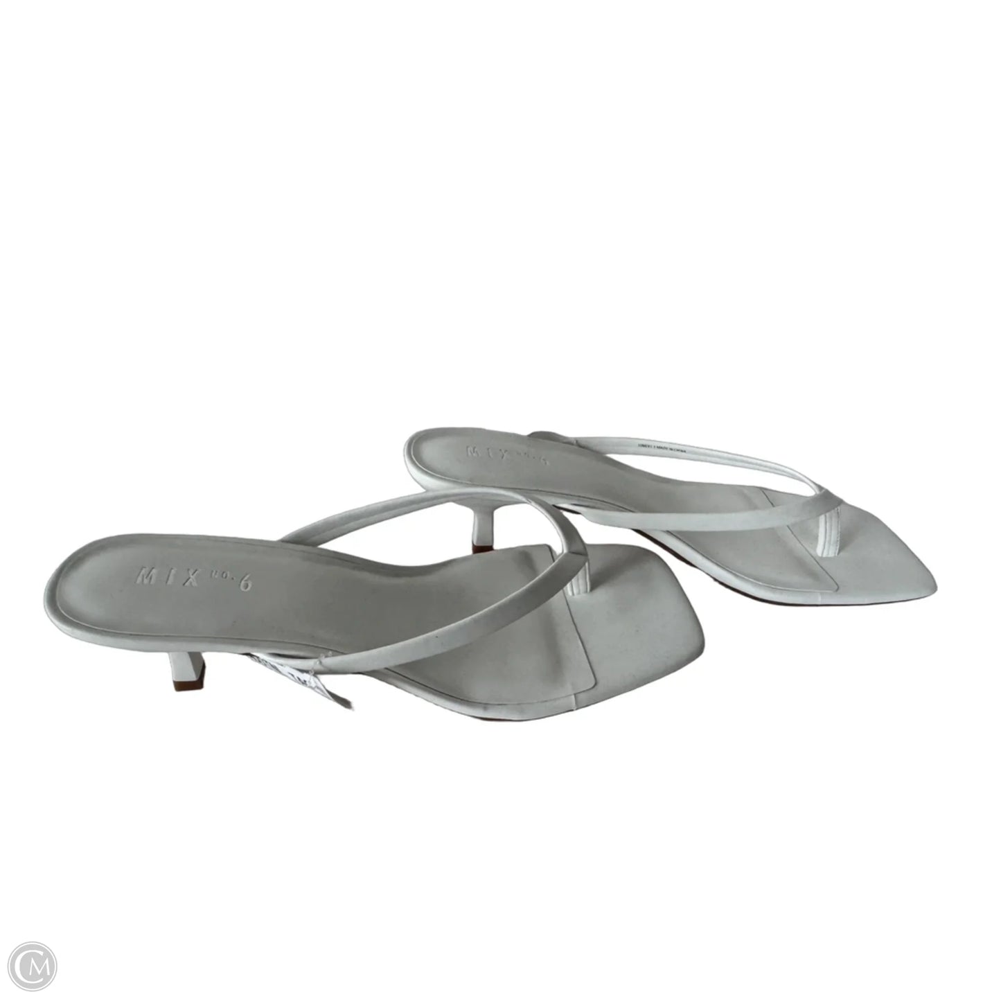 Sandals Heels Kitten By Mix No 6 In White, Size: 10