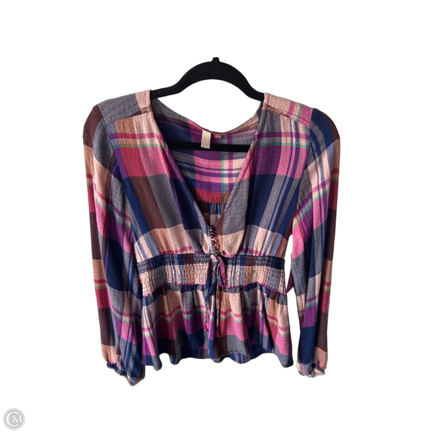 Top Long Sleeve By Pilcro In Pink & Purple, Size: Xs