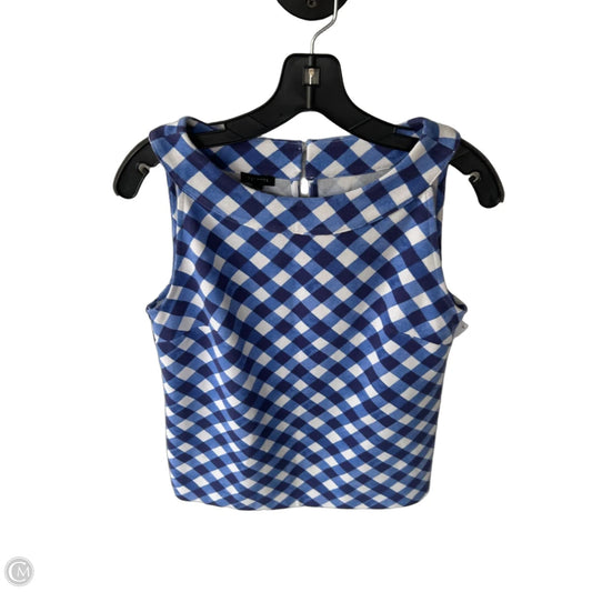 Top Sleeveless By Talbots In Blue & White, Size: S