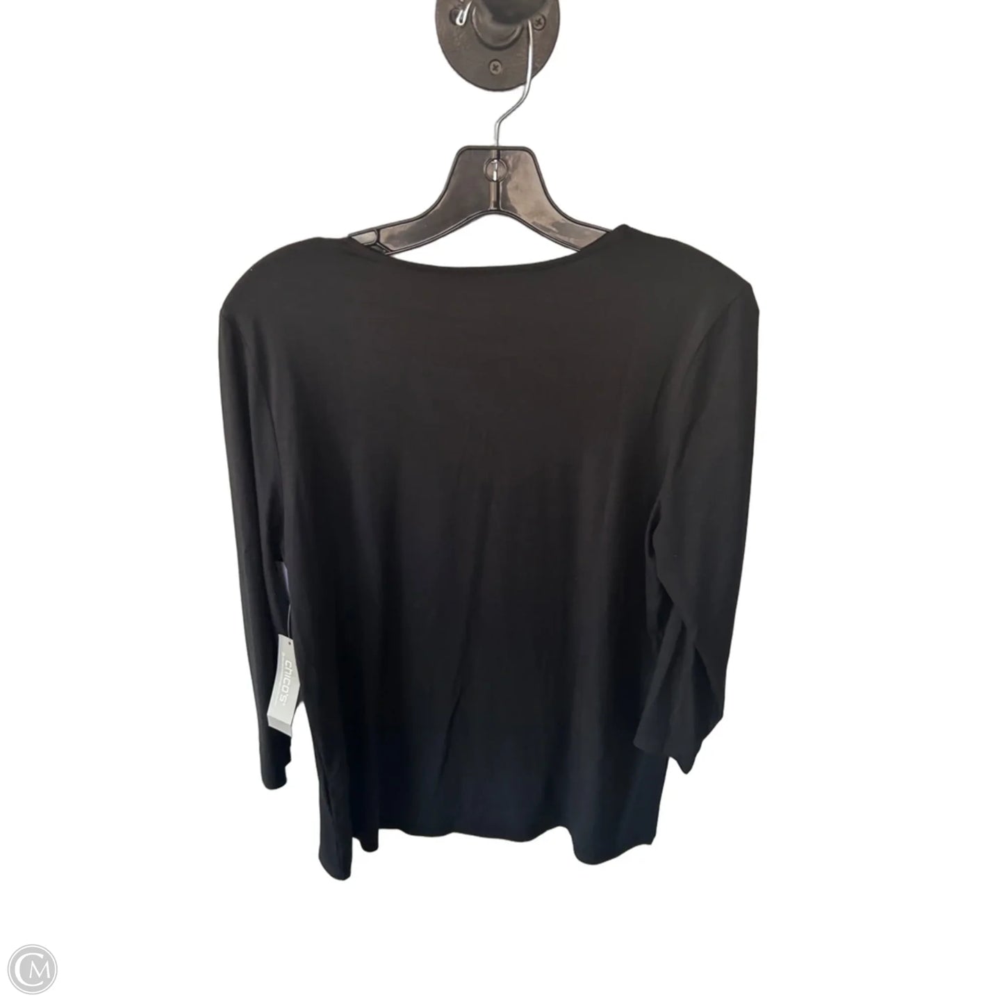 Top 3/4 Sleeve Basic By Chicos In Black, Size: M