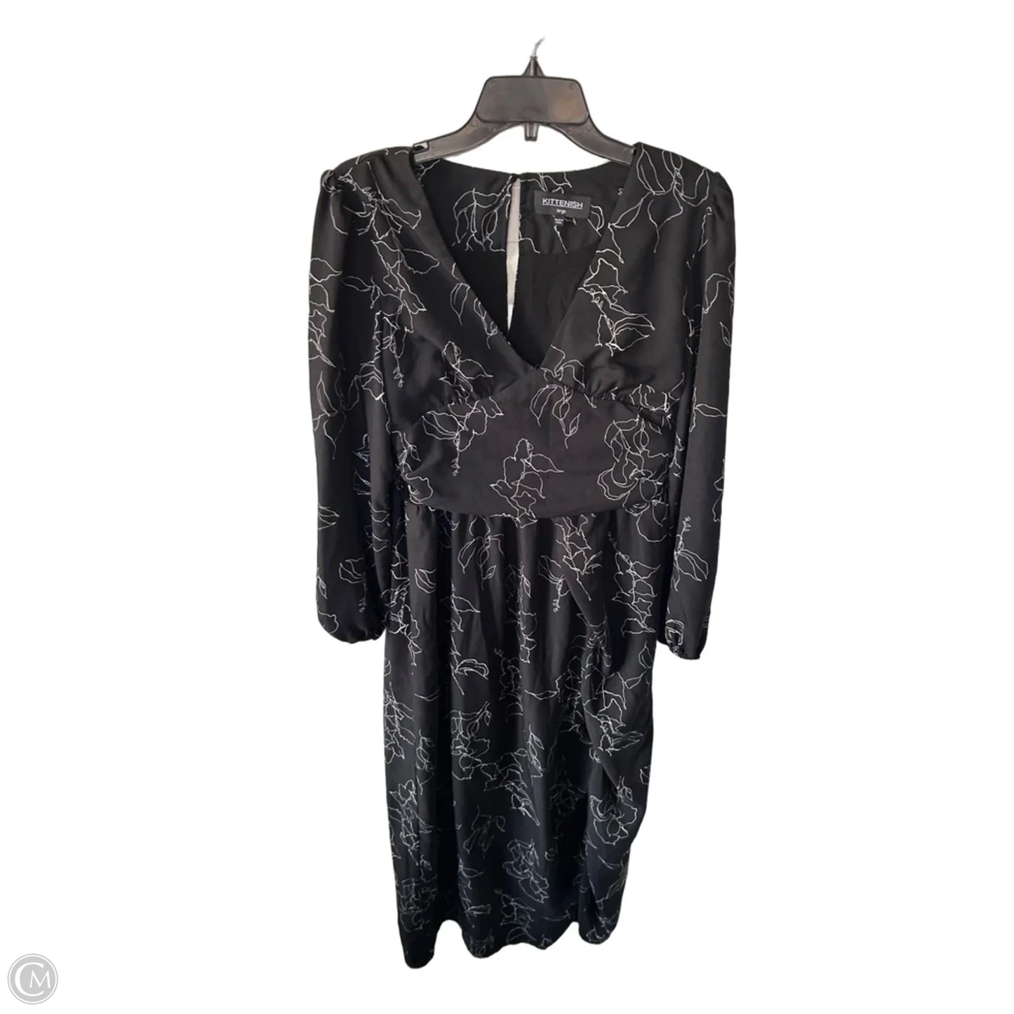 Dress Casual Maxi By Kittenish In Black & White, Size: L