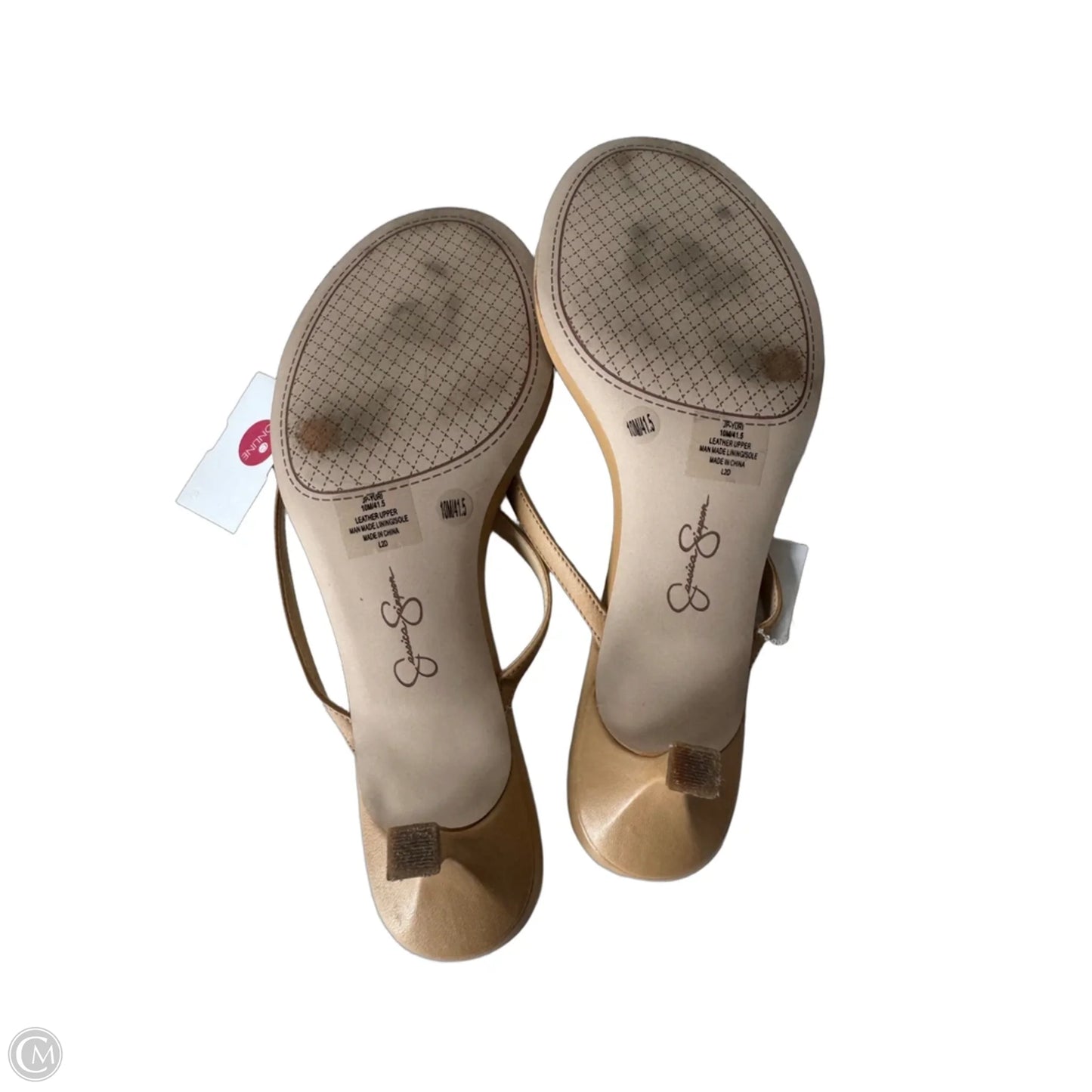 Sandals Heels Kitten By Jessica Simpson In Tan, Size: 10