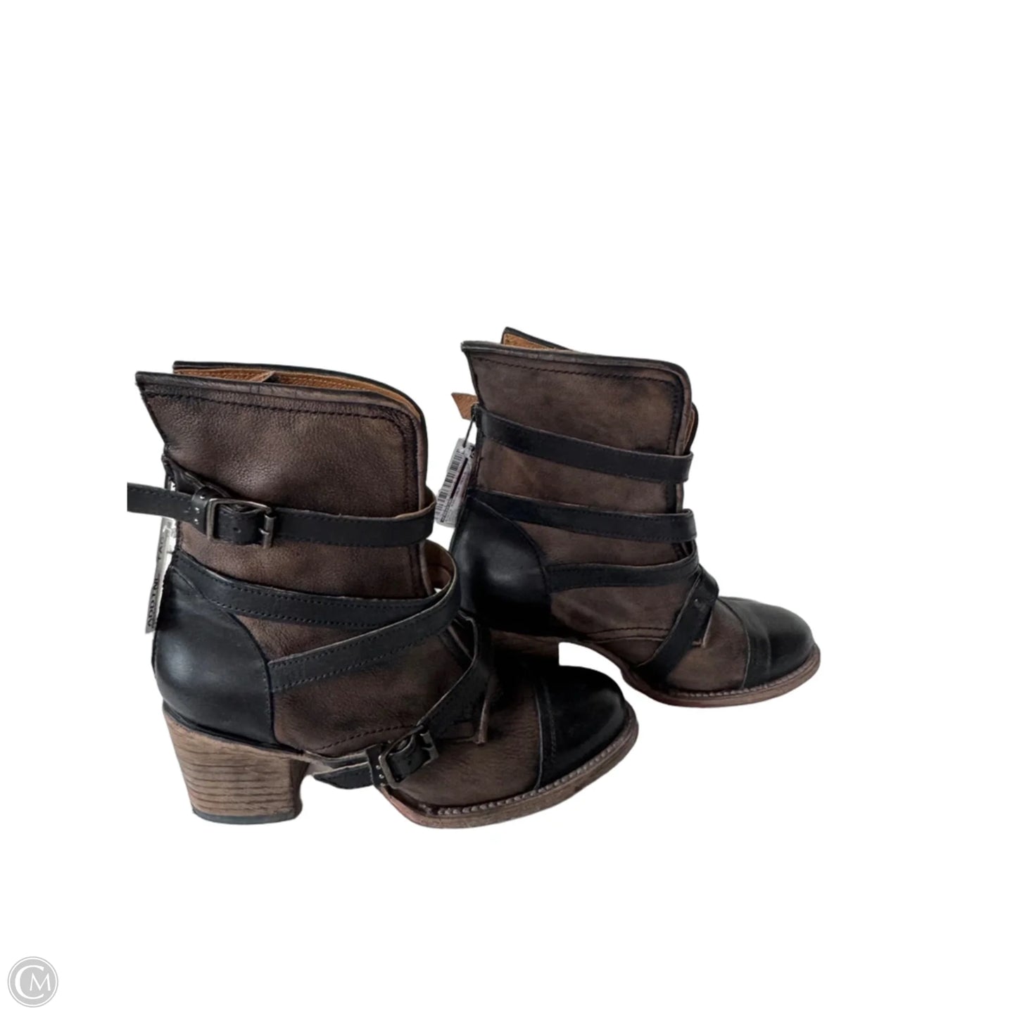 Boots Mid-calf Heels By Freebird In Brown, Size: 10