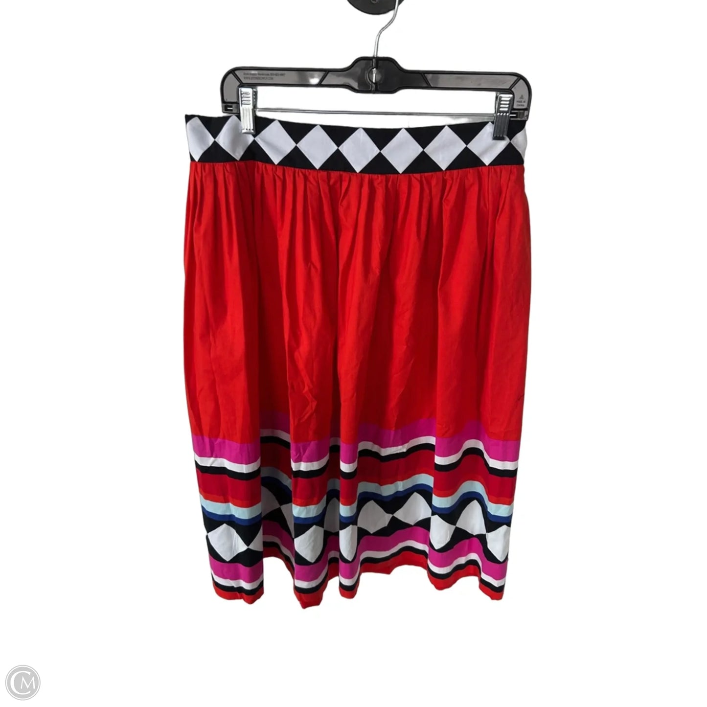 Skirt Designer By Kate Spade In Red & White, Size: 14
