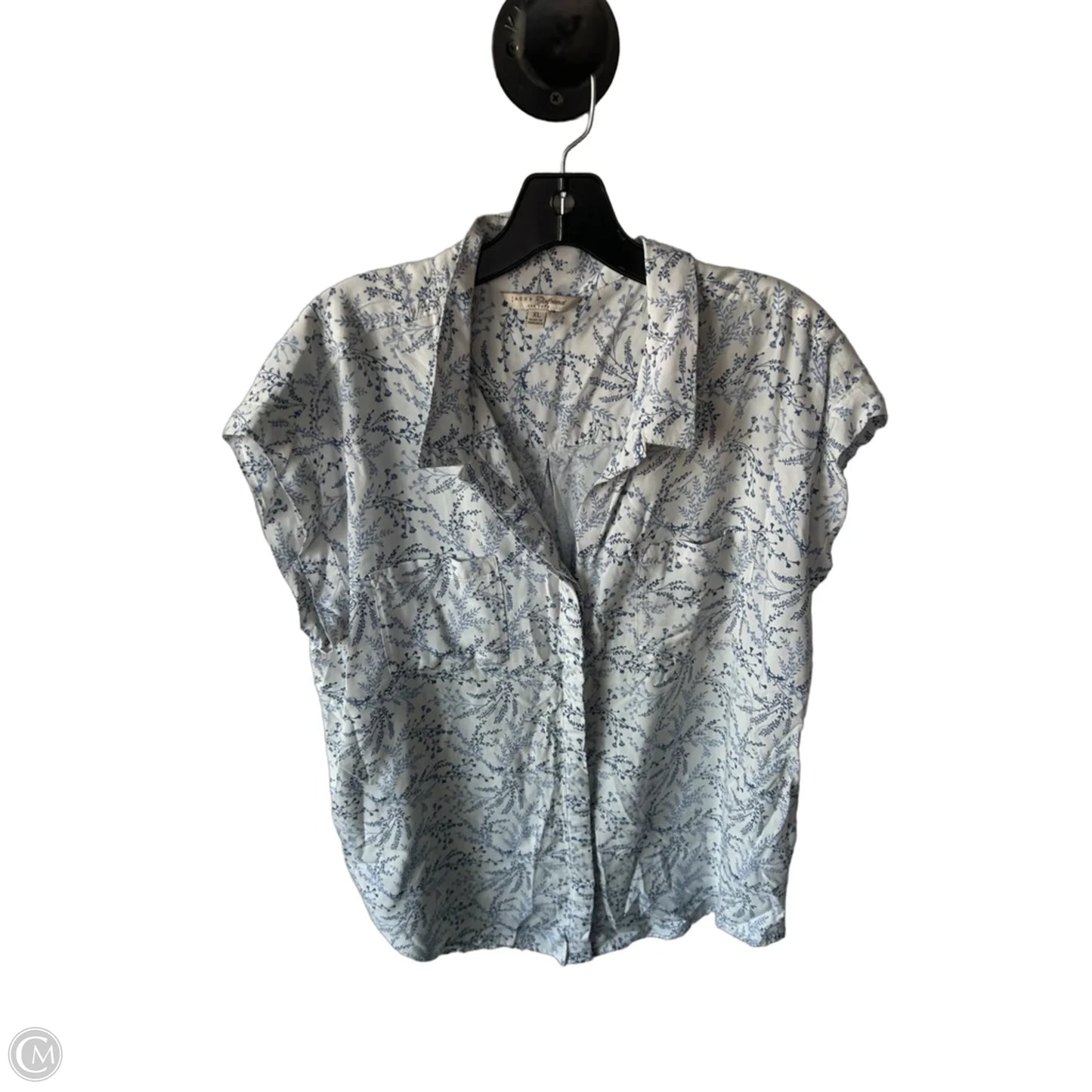 Top Short Sleeve By Jachs Girlfirend In Blue & White, Size: Xl