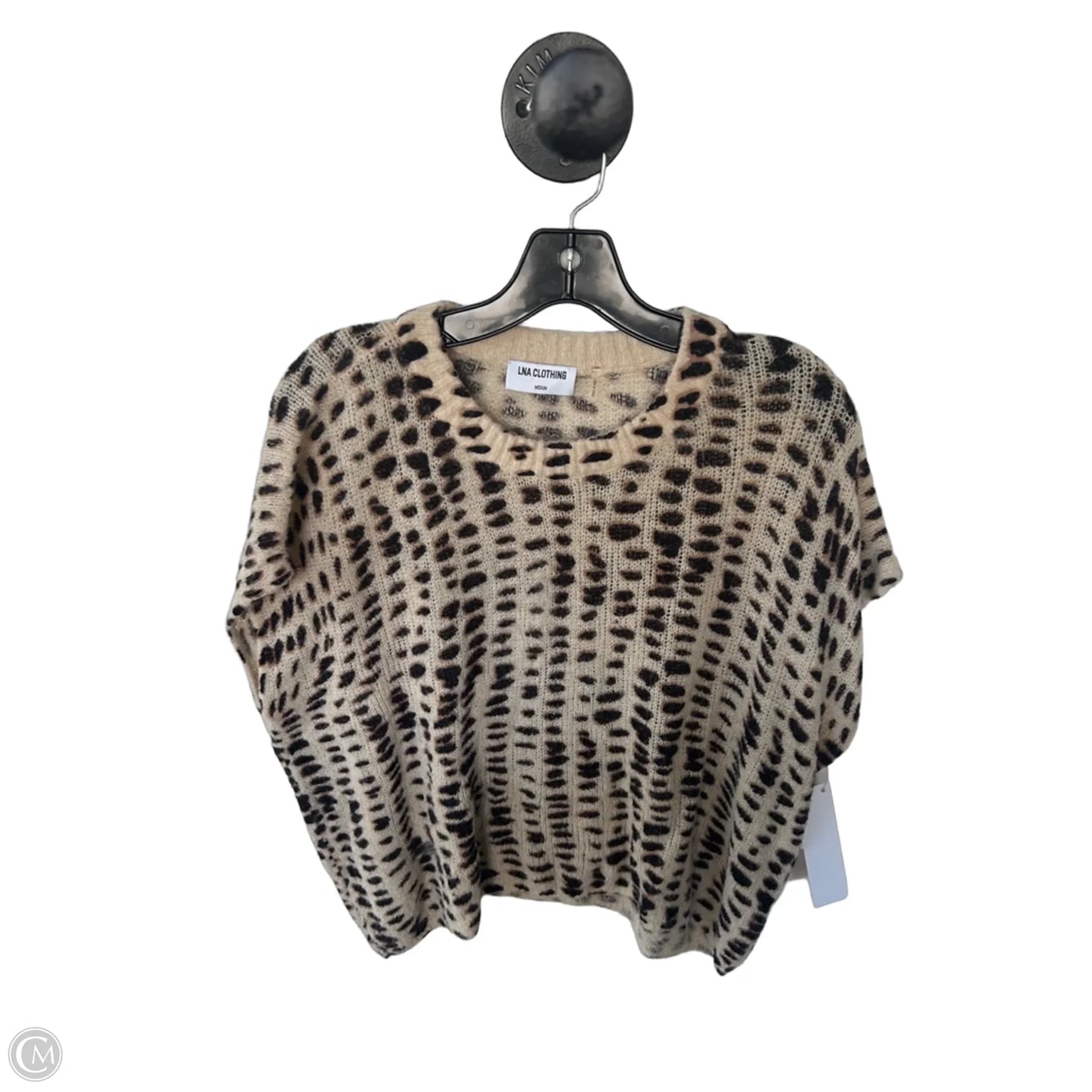 Vest Sweater By Lna In Black & Tan, Size: M