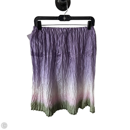 Skirt Midi By Rafaella In Green & Purple, Size: 8