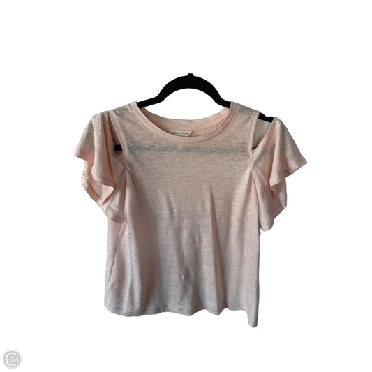 Top Short Sleeve By Rebecca Taylor In Pink, Size: S