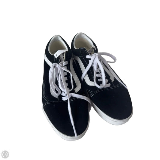 Shoes Sneakers By Vans In Black & White, Size: 9