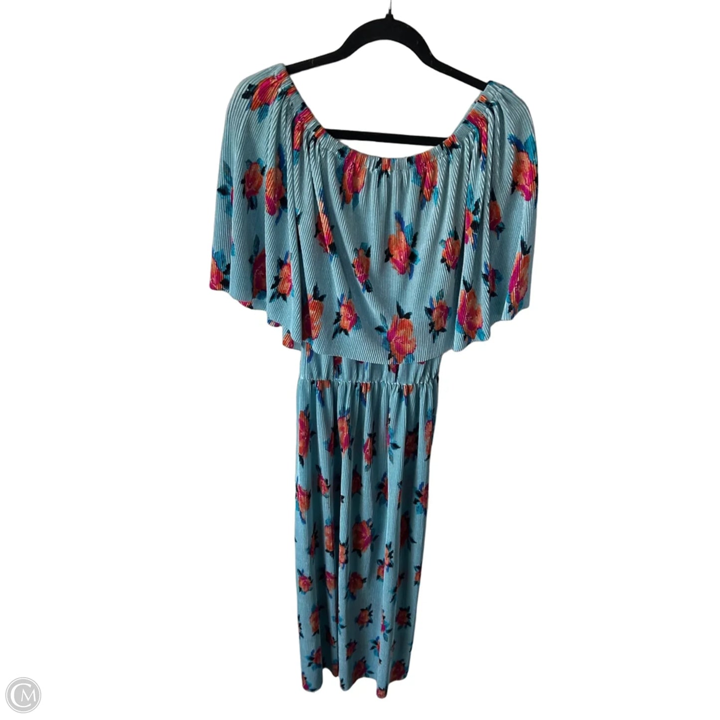 Dress Casual Maxi By Clothes Mentor In Blue & Orange, Size: M