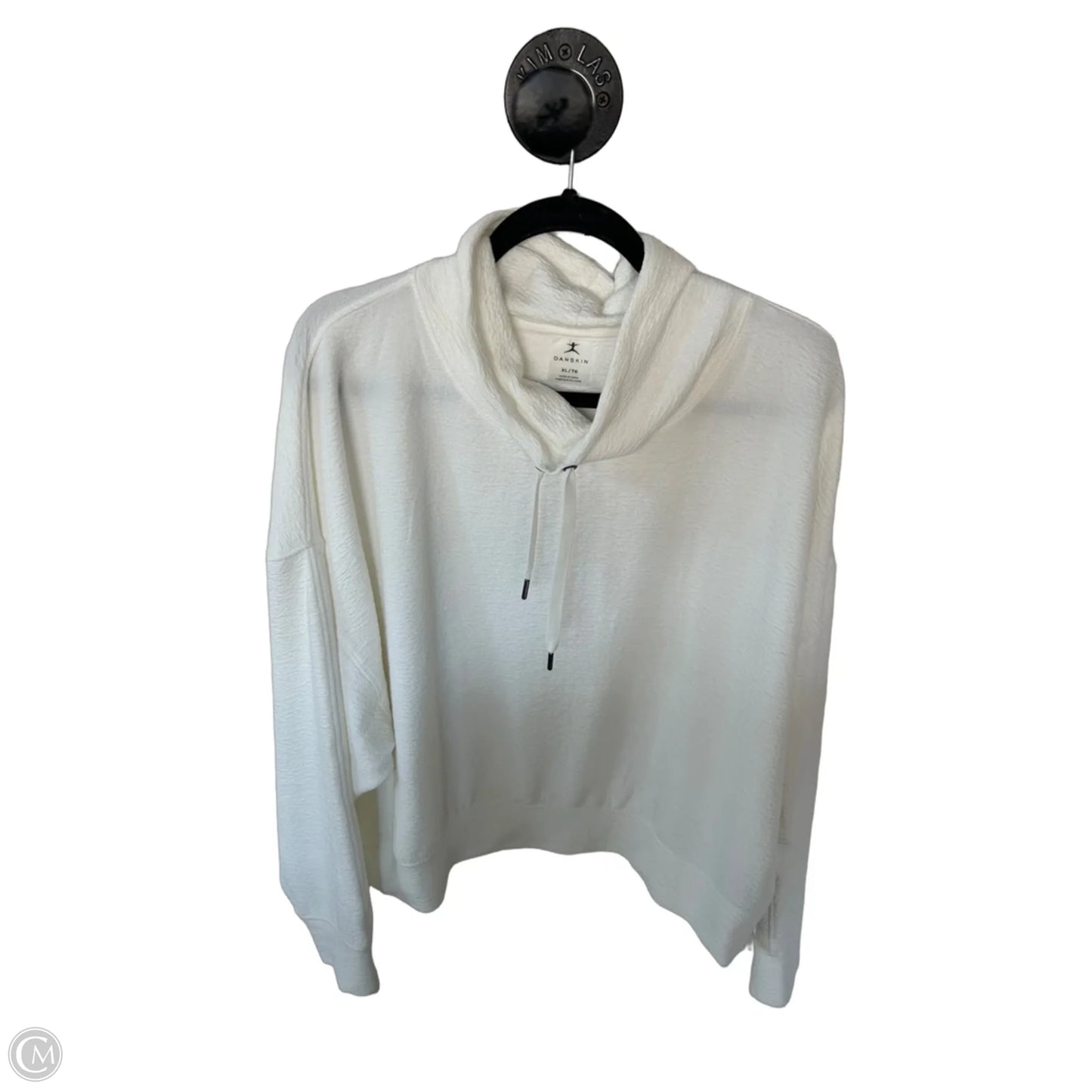 Athletic Sweatshirt Collar By Danskin In White, Size: Xl