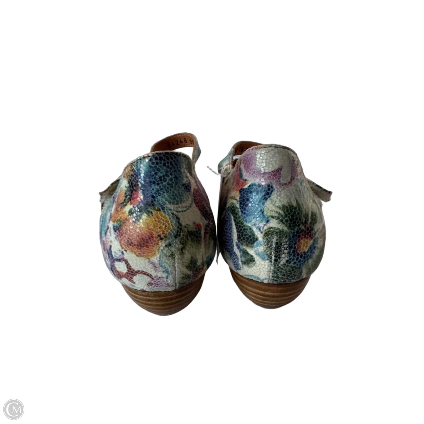 Shoes Heels Block By Think In Blue & White, Size: 7.5
