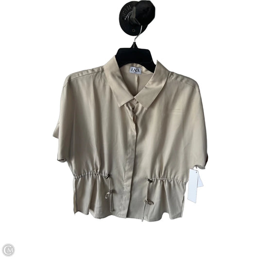Top Short Sleeve By Lna In Tan, Size: S