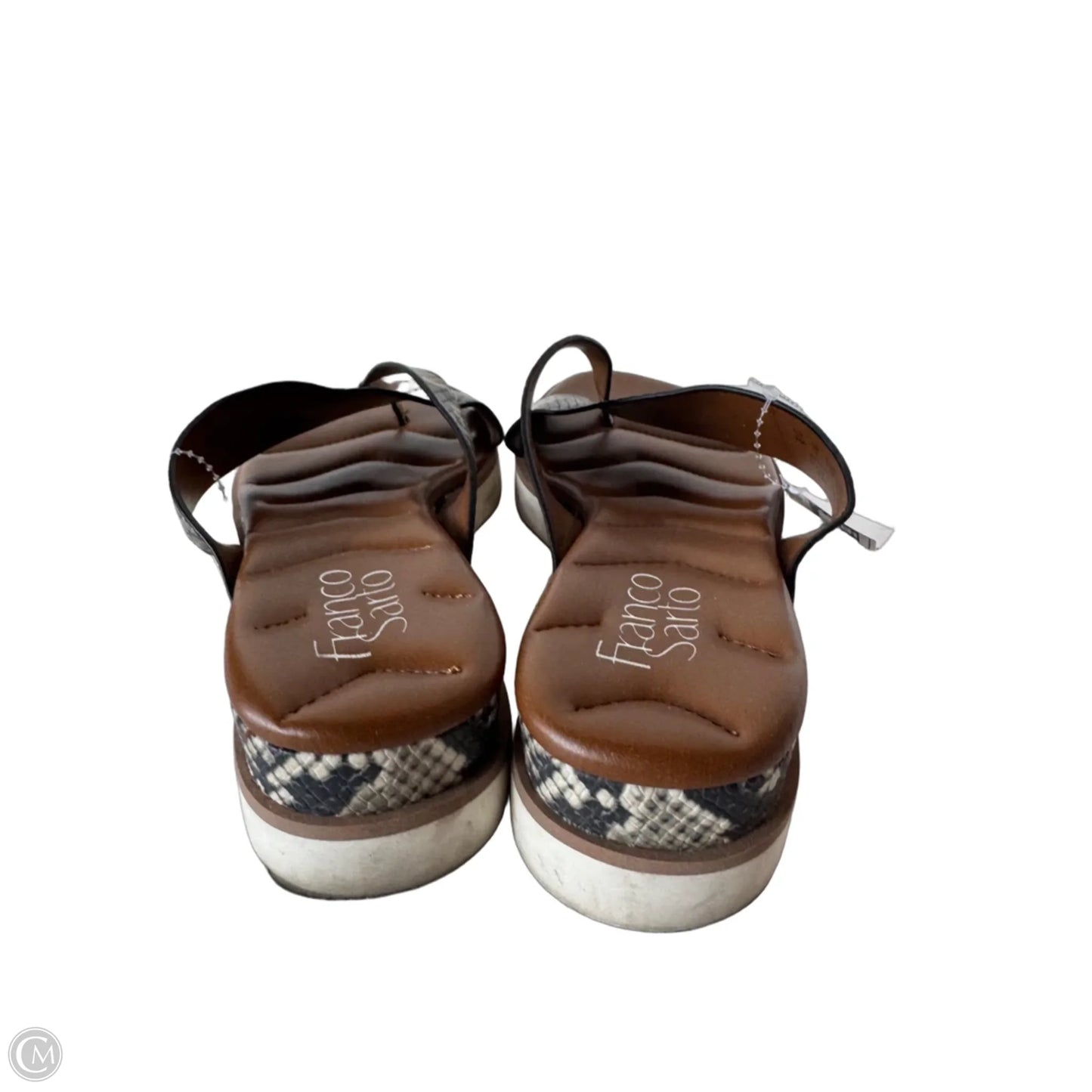 Sandals Flats By Franco Sarto In Snakeskin Print, Size: 8