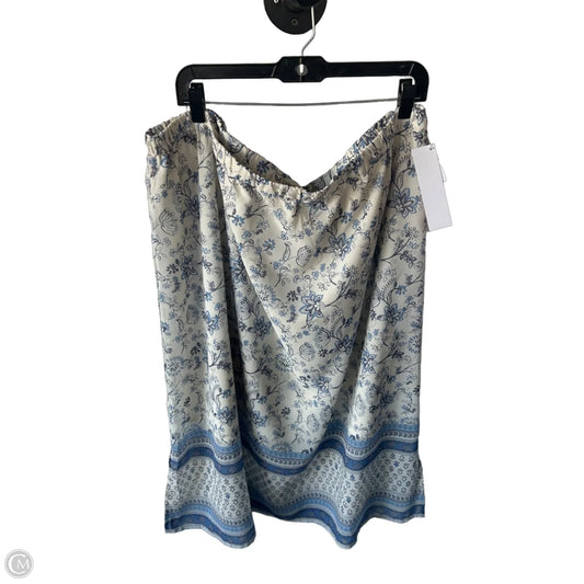 Skirt Midi By Coldwater Creek In Blue & Cream, Size: 20
