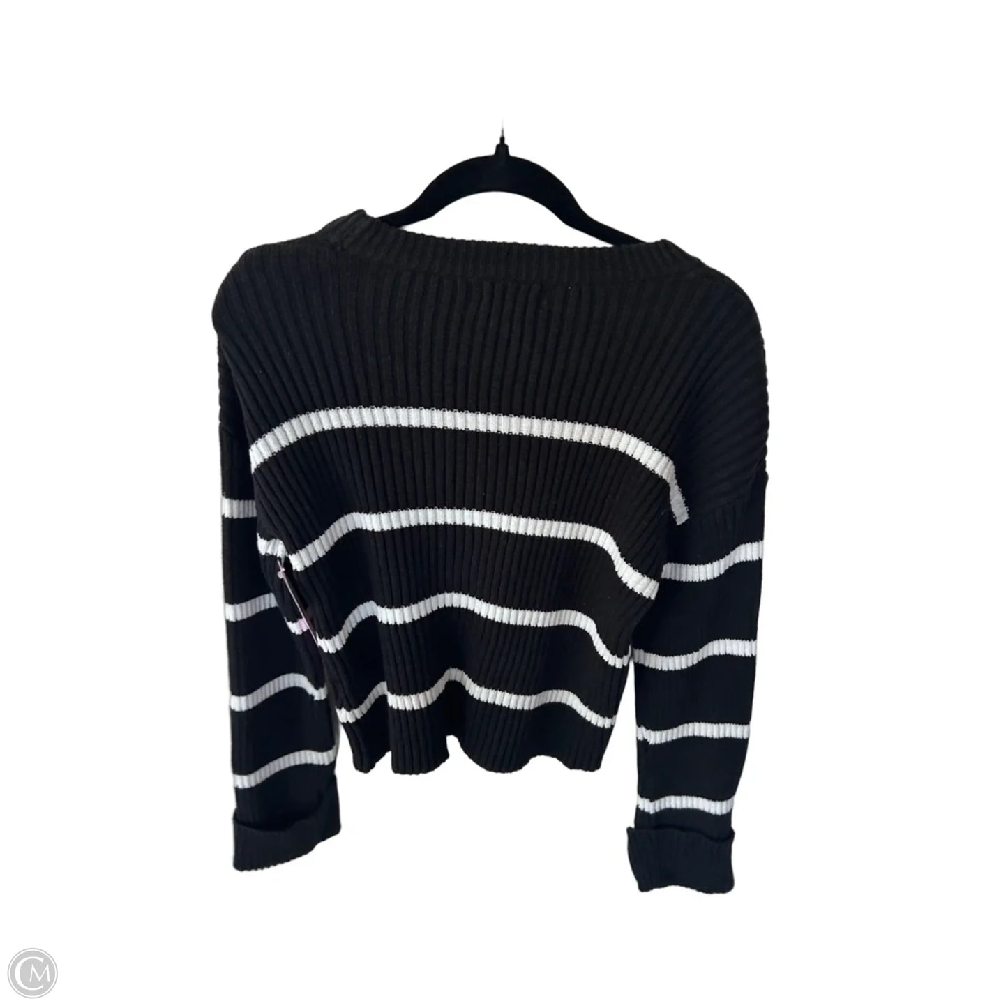 Sweater By Evereve In Black & White, Size: Xs