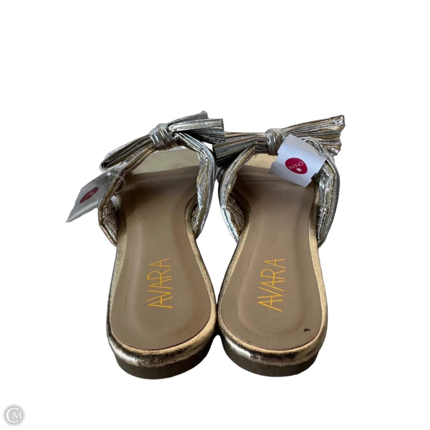 Sandals Flats By Clothes Mentor In Gold & Silver, Size: 8