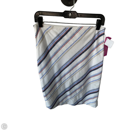 Skirt Midi By White House Black Market In Blue & White, Size: 4
